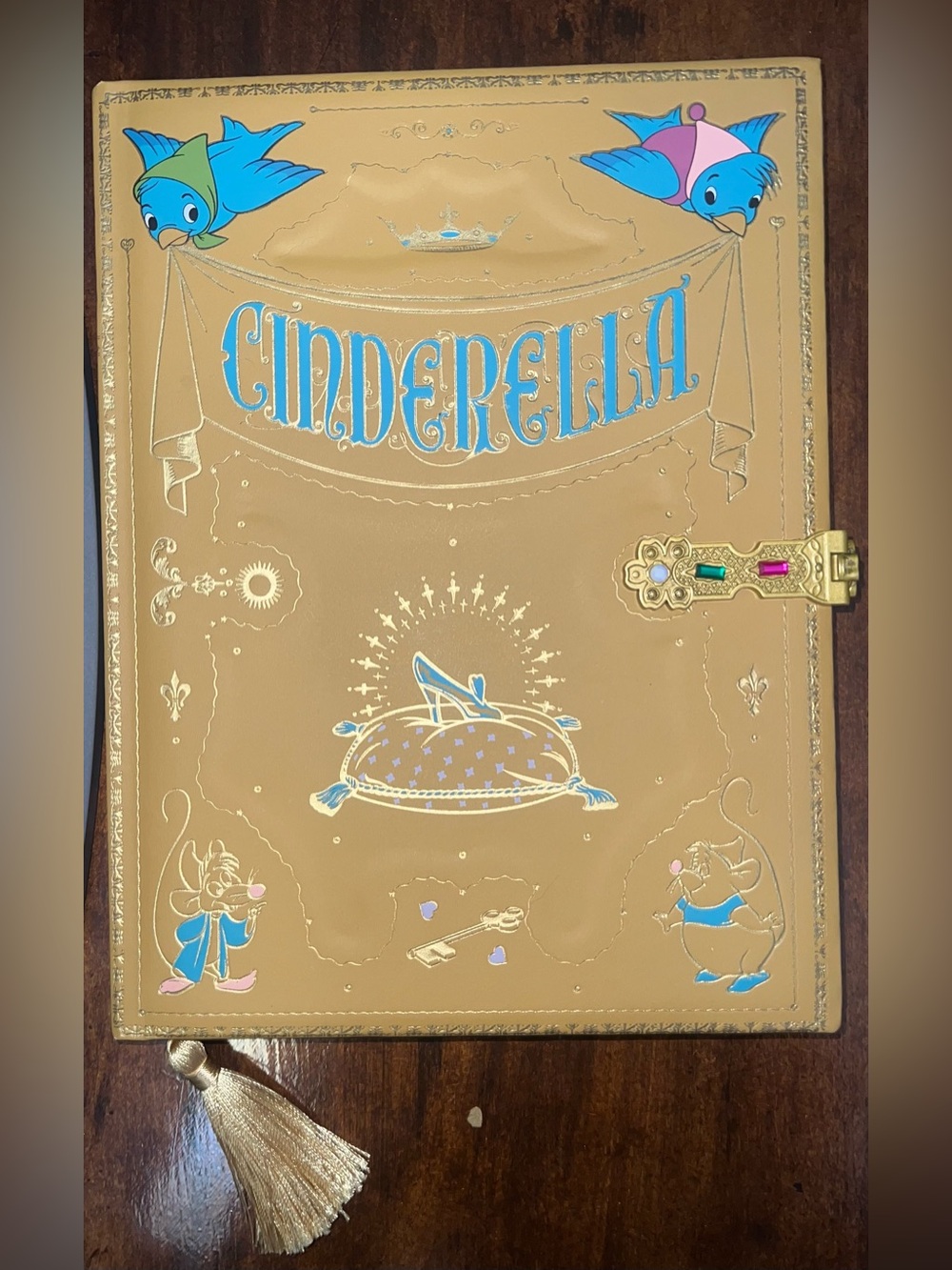 Cinderella Storybook Gold Journal & tassel Walt Disney Archives Disneyland